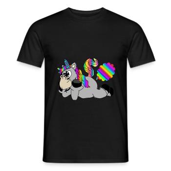 péter péter licorne - T-shirt homme - noir - Devant - AI Model Male 178 light (178cm)