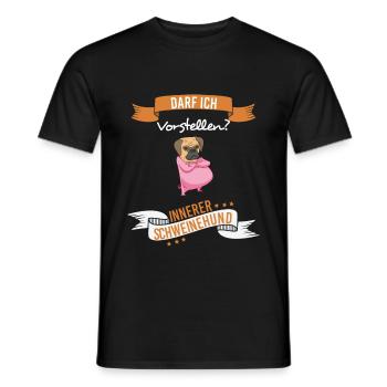 Darf ich Vorstellen Innerer Schweinehund überwinde - Männer T-Shirt - Schwarz - Vorne - AI Model Male 178 light (178cm)