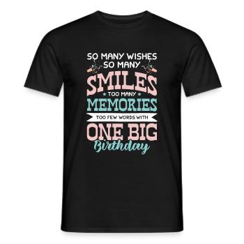 Anniversaire super - T-shirt homme - noir - Devant - AI Model Male 178 light (178cm)