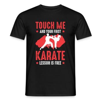 Karaté, silhouette - T-shirt homme - noir - Devant - AI Model Male 178 light (178cm)
