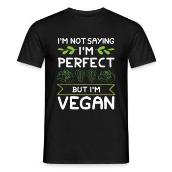 Vegan Veganer - Männer T-Shirt - Schwarz - Vorne - AI Model Male 178 light (178cm)