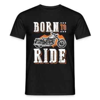 Born to Ride Motorrad - Männer T-Shirt - Schwarz - Vorne - AI Model Male 178 light (178cm)