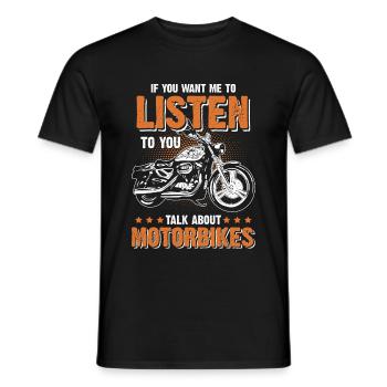 Motorbike motorcycle - Men's T-Shirt - black - Front - AI Model Male 178 light (178cm)