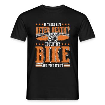 vélo motard moto - T-shirt homme - noir - Devant - AI Model Male 178 light (178cm)