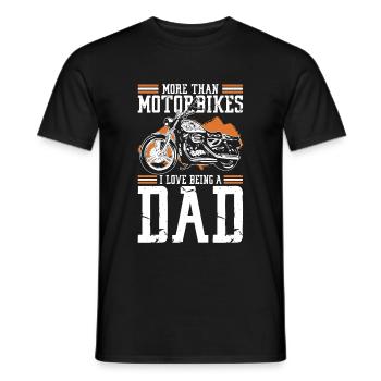 Moto Dad Papa - T-shirt homme - noir - Devant - AI Model Male 178 light (178cm)