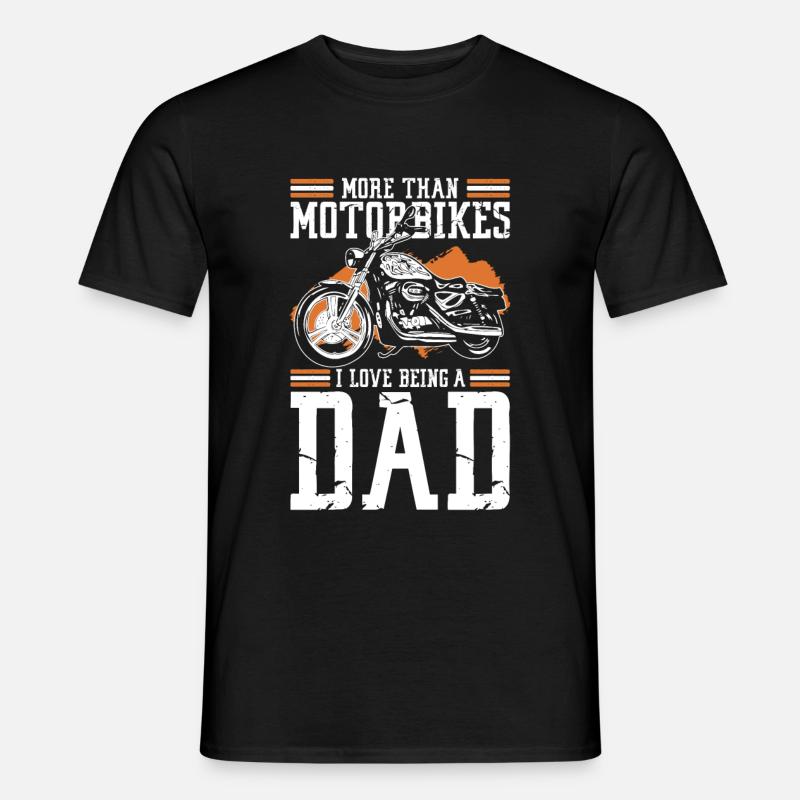 Motorrad Dad Papa - Männer T-Shirt - Schwarz