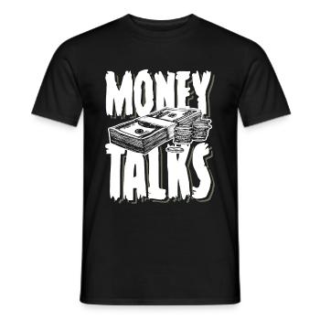 Argent argent amusant - T-shirt homme - noir - Devant - AI Model Male 178 light (178cm)