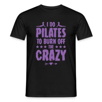 Pilates saying - Men's T-Shirt - black - Front - AI Model Male 178 light (178cm)