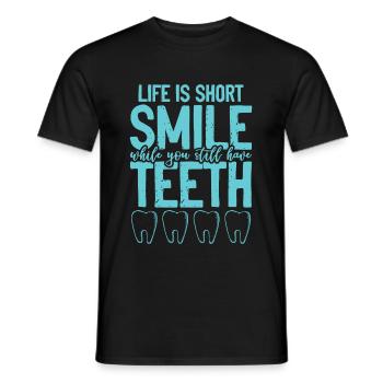 Dentiste sourire sourire - T-shirt homme - noir - Devant - AI Model Male 178 light (178cm)
