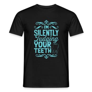 Dentiste dentaire - T-shirt homme - noir - Devant - AI Model Male 178 light (178cm)