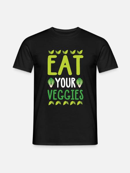 Vegetable saying - Men's T-Shirt - black