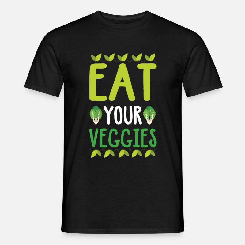Gemüse Vegetable spruch - Männer T-Shirt - Schwarz