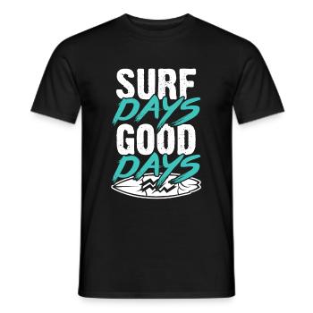 Surfing Surf - Men's T-Shirt - black - Front - AI Model Male 178 light (178cm)