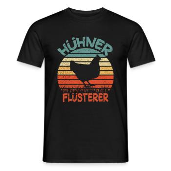 Hühner Flüsterer Huhn Hühnerstall bauernhof - Männer T-Shirt - Schwarz - Vorne - AI Model Male 178 light (178cm)
