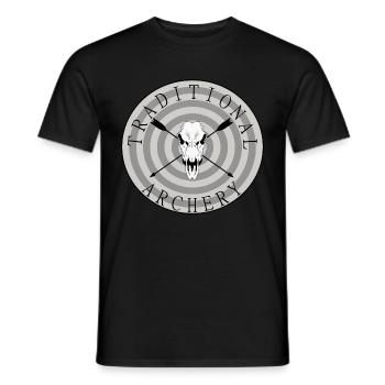 tir à l’arc traditionnel, archer, chemise - T-shirt homme - noir - Devant - AI Model Male 178 light (178cm)
