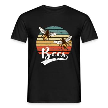 Honey Bee Bees Whisper Beekeeper Beekeeper - Men's T-Shirt - black - Front - AI Model Male 178 light (178cm)