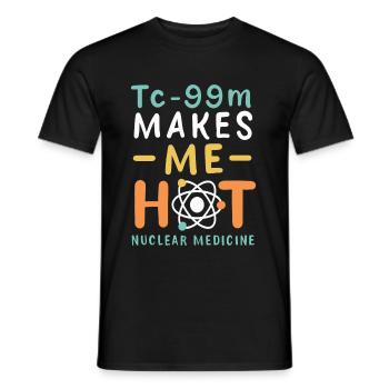 Tc-99m Makes Me Hot Specialist in Nuclear Medicine - Men's T-Shirt - black - Front - AI Model Male 178 light (178cm)