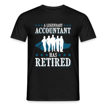 buchhalter accountant arbeit - Männer T-Shirt - Schwarz - Vorne - AI Model Male 178 light (178cm)