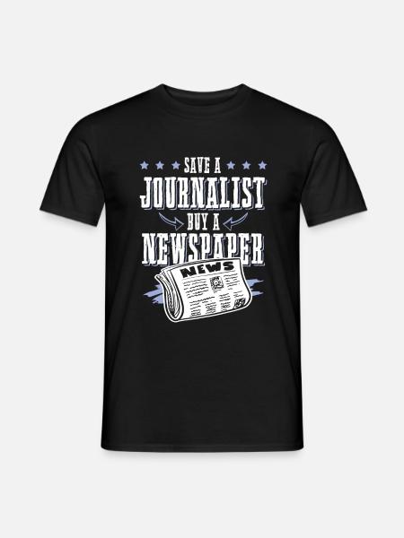 journalist zeitung - Männer T-Shirt - Schwarz