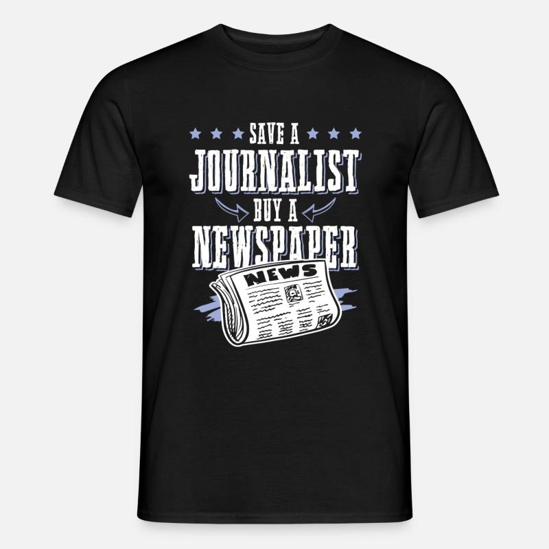 journalist zeitung - Männer T-Shirt - Schwarz