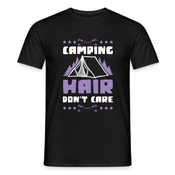 camping camp camping - T-shirt homme - noir - Devant - AI Model Male 178 light (178cm)