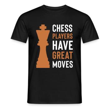 Spiel Schach Spieler - Männer T-Shirt - Schwarz - Vorne - AI Model Male 178 light (178cm)