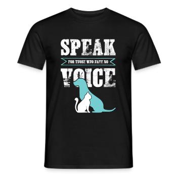 dog cat animal welfare - Men's T-Shirt - black - Front - AI Model Male 178 light (178cm)