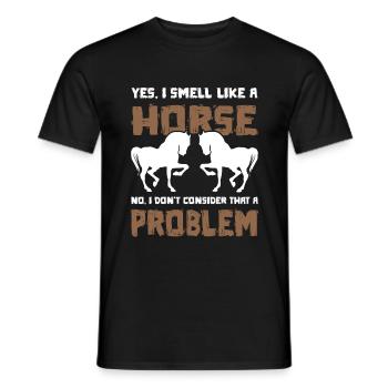 cheval cheval plus drôle - T-shirt homme - noir - Devant - AI Model Male 178 light (178cm)
