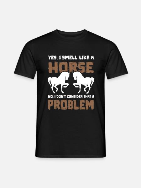 pferde pferd lustiger - Mænd T-shirt - sort
