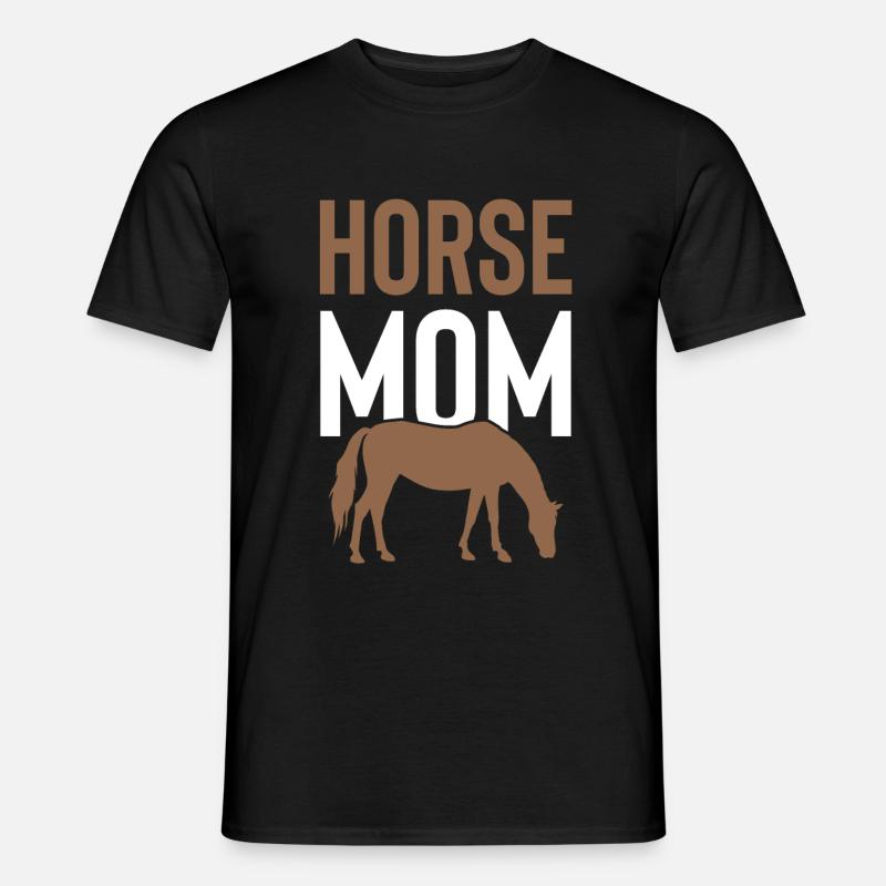 Pferde Mama - Männer T-Shirt - Schwarz