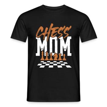 mama mom schach - Männer T-Shirt - Schwarz - Vorne - AI Model Male 178 light (178cm)