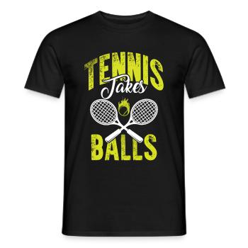 tennis drôle de sort - T-shirt homme - noir - Devant - AI Model Male 178 light (178cm)