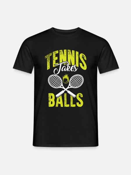 tennis grappig gezegde - Heren T-shirt - zwart