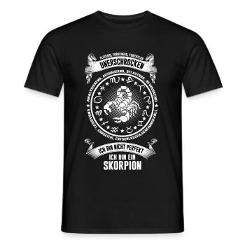 Sternzeichen Skorpion Tierkreiszeichen Geburtstag - Männer T-Shirt - Schwarz - Vorne - AI Model Male 178 light (178cm)