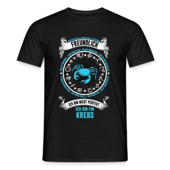 Sternzeichen Krebs Tierkreiszeichen Geburtstag - Männer T-Shirt - Schwarz - Vorne - AI Model Male 178 light (178cm)