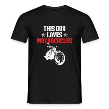 motorbike love - Men's T-Shirt - black - Front - AI Model Male 178 light (178cm)