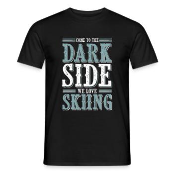 ski skiing - Men's T-Shirt - black - Front - AI Model Male 178 light (178cm)