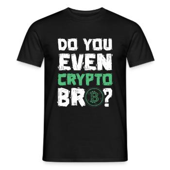 crypto spruch bitcoin - T-shirt homme - noir - Devant - AI Model Male 178 light (178cm)