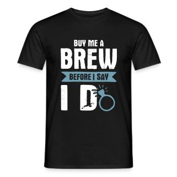 Groom ring groom - Men's T-Shirt - black - Front - AI Model Male 178 light (178cm)