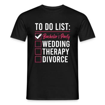 to do liste bachelor - Männer T-Shirt - Schwarz - Vorne - AI Model Male 178 light (178cm)
