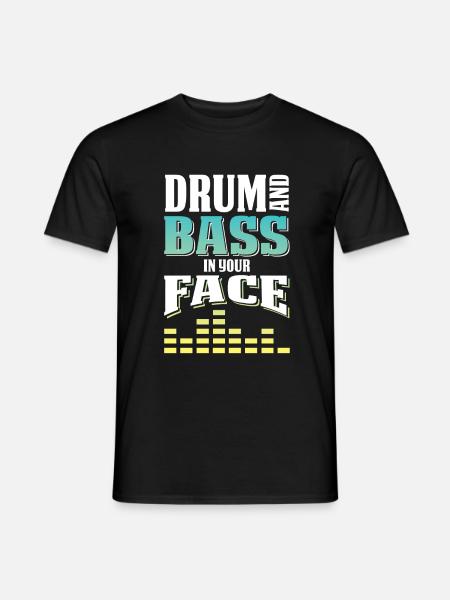 drum and bass saying - Men's T-Shirt - black