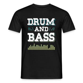 drum and bass spruch - T-shirt homme - noir - Devant - AI Model Male 178 light (178cm)