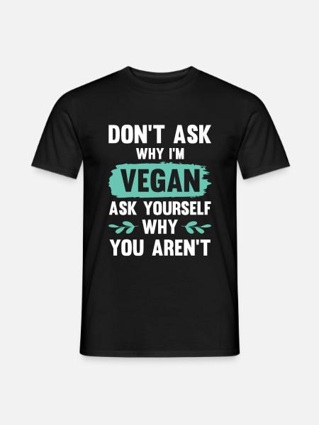 vegan vegan - Men's T-Shirt - black