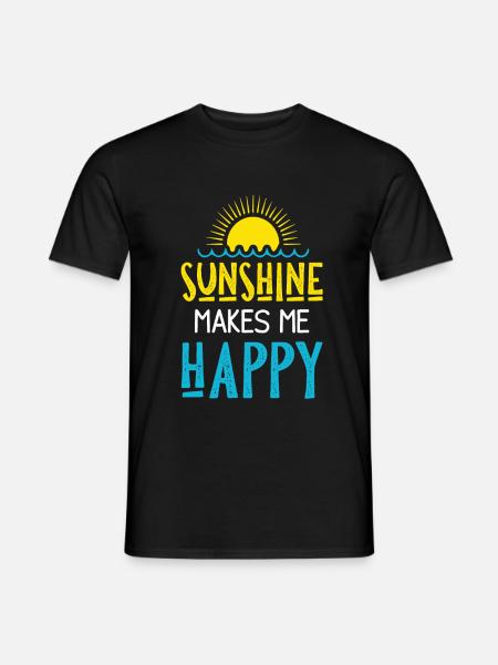 soleil soleil happy - T-shirt homme - noir