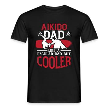 cool aikido papa - Men's T-Shirt - black - Front - AI Model Male 178 light (178cm)