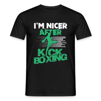 kickboxen sport - Männer T-Shirt - Schwarz - Vorne - AI Model Male 178 light (178cm)