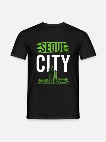 south korea seoul - Men's T-Shirt - black