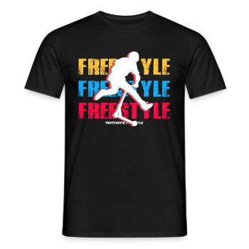 freestyle scooter - Men's T-Shirt - black - Front - AI Model Male 178 light (178cm)