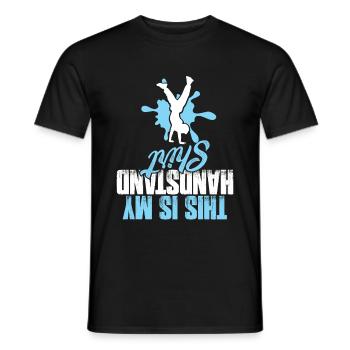 handstand cheerleading - Männer T-Shirt - Schwarz - Vorne - AI Model Male 178 light (178cm)
