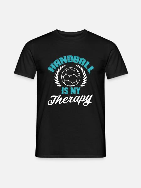therapy handball - Men's T-Shirt - black